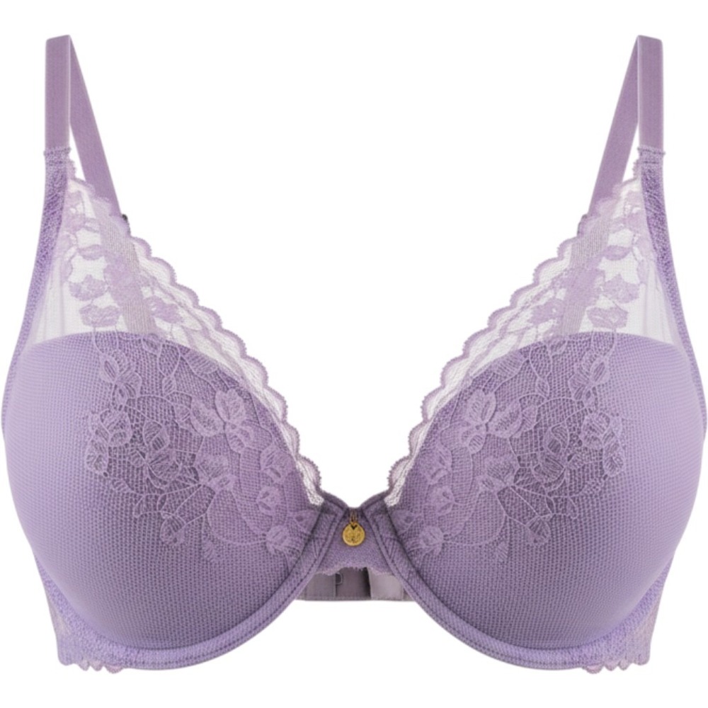 Natori Cherry Blossom Convertible Contour Bra Lavender Purple Lace 34D Soft Girl
